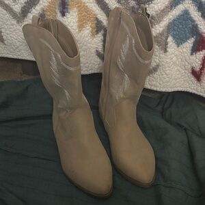 Torrid Taupe Western Heeled Boots